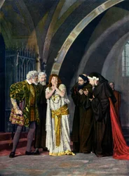Teater Sarah-Bernhardt. - La Sorciere. Akt IV, The Sorceress, Akt IV 1904.