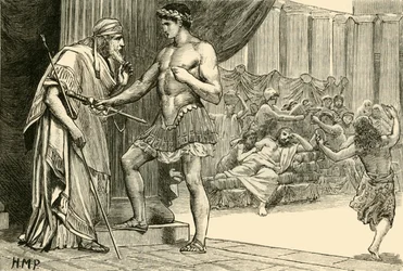 Theseus och Aegeus, 1890.