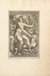 Thetis Sittande med en Triton, 1500-talet.