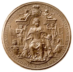 Drottning Annes tredje stora sigill, framsida, 1702-1714 1906