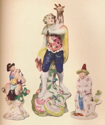 Tre kinesiska figurer från Wallace Elliot Collection, c1775