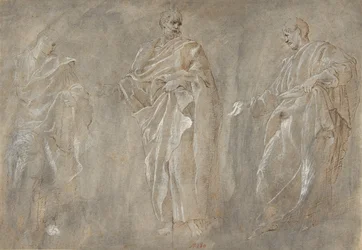 Tre stående figurer, 1500-talet.