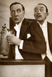 Tom Walls och Ralph Lynn, engelska skådespelare, 1933
