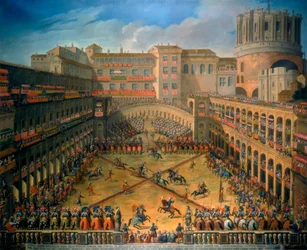 Turnering i en domstol i Vatikanen, Rom, 1565