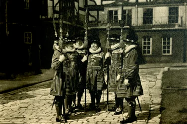 Tower of London Yeoman Warders, c1920.