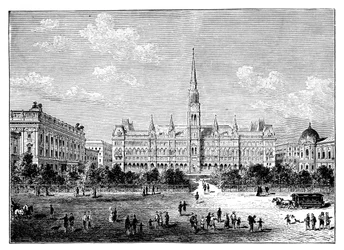 Rådhuset, Wien, Österrike c1888
