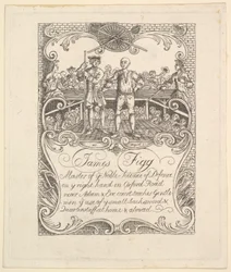 Byteskort för James Figg, 1790-talet.
