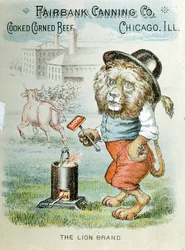 Handelskort för Fairbank Canning Company, Chicago, Illinois, c1890