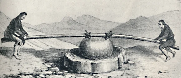 Trapiche eller kvarn använd vid Lavaderos eller guldtvättarna, c1826, 1911