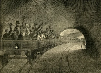 Provresa på tunnelbanan, 1863, c1876.