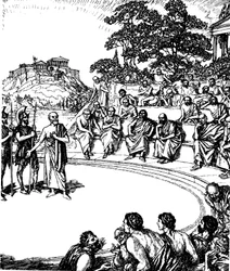 Rättegången mot Sokrates, antik grekisk filosof, 399 f.Kr. 1800-talet
