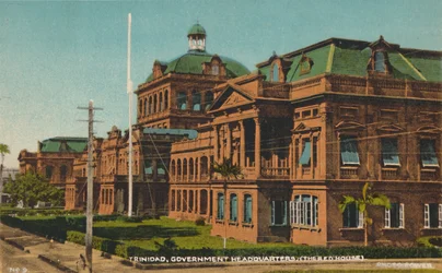 Trinidad, regeringshögkvarter. Röda huset, tidigt 1900-tal.