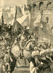 Richard I. och Philip Augustus triumferande inträde i Acre, 1191, 1890.