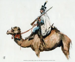 Trooper från kamelkåren för den första Napoleons egyptiska armé, 1790-talets 1900-tal