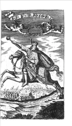Tsar Peter I Alexeyevich från Georg Adam Schleissing Derer beiyden Czaaren i Reussland Ivan och Peter Alexewiz, 1693