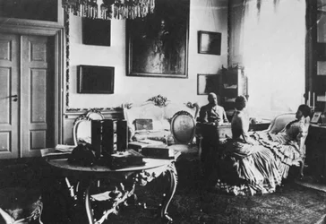 Tsarevich Alexander och storhertiginnan Maria Feodorovna av Ryssland, c1880