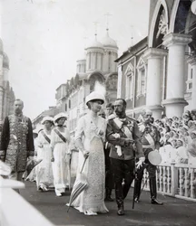 Tsarfamiljen vid firandet av 300-årsdagen av huset Romanov, Ryssland, 1913