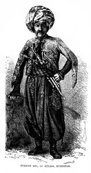 Turkiska Bey, av Bitless, Kurdistan, 1800-talet