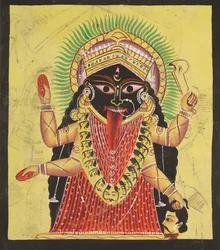 Två aspekter av Kali: Kali Enshrined, ca. 1880 - 1890.