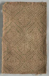 Två brokaderade fragment, sent 1500-tal.