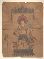 Två buddhistiska målningar, daterade 670 a och 797 f.