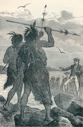 Två infödda tvistar om Captain Cooks Landing, 1904