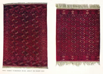 Två Tekke Turkoman mattor, c1800