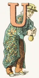 U - Usurer - Barnsligt alfabet, Editions Gordinne 1920 (gravyr)
