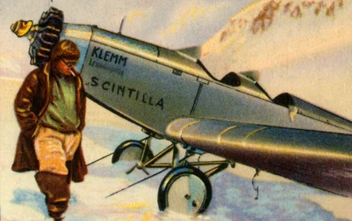 Udet landar på Plateau du Trient, Mont Blanc, 1929, 1932.