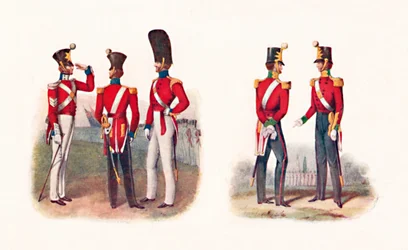 Uniformer of the 86th Regt., 1842, and Regt., 1848, 1904