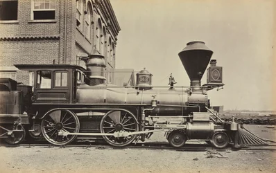 Utan titel Pennsylvania Railroad Engine, ca. 1868.