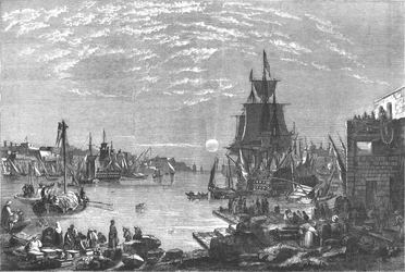 Valetta hamn, Malta, c1856
