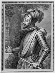 Vasco Núñez de Balboa 1475-1519 från porträtt av lysande spanjorer, 1791