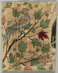 Sammetsfragment, Khusrau ser Shirin badar, 1550-99.