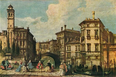 Venedig: Ingången till Cannaregio, c1800-talet