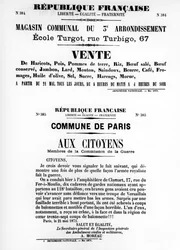 Vente, från franska politiska affischer från Pariskommunen, maj 1871