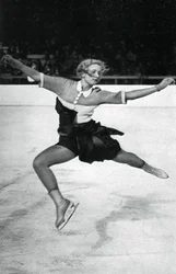 Vera Hrubá, tjeckisk konståkare, olympiska vinterspelen, Garmisch-Partenkirchen, Tyskland, 1936