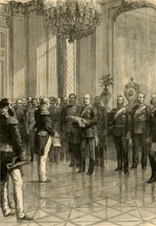 Versailles, 1871: Utropar kung William till kejsare av Tyskland, 1890.