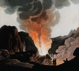 Vesuvius utbrott, Italien, c1815
