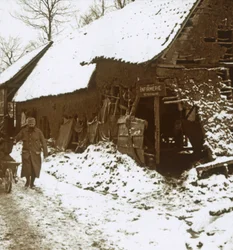 Veterinärstation för hästar, Calonne, norra Frankrike, c1914-c1918