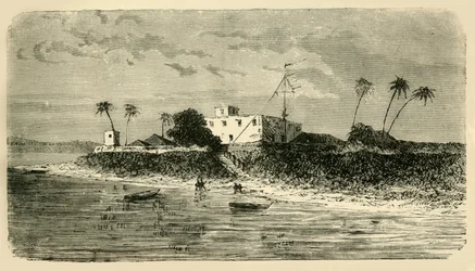 Utsikt vid mynningen av Hooghly, 1890.