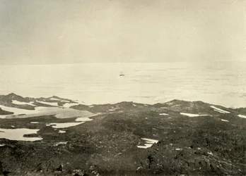 Utsikt från High Hill...The Ship in Loose Pack, c1908, 1909.