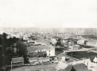 Utsikt från Milton Road, Napier, Nya Zeeland, 1895.