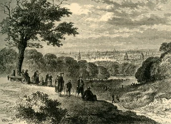 Utsikt från One-Tree Hill, Greenwich Park, 1846, c1878.