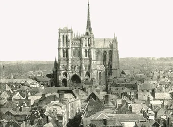 Utsikt från klockstapeln, Amiens, Frankrike, 1895.