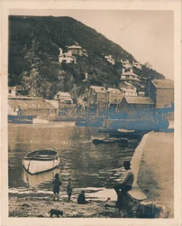 Utsikt från hamnen - Polperro, 1927