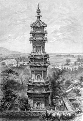 Utsikt från sommarpalatset, Peking, c1890