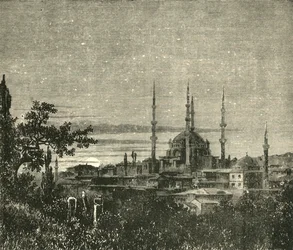 Utsikt i Adrianopel - Selim II-moskén, 1890.