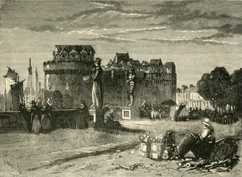 Utsikt i Nantes, 1890.
