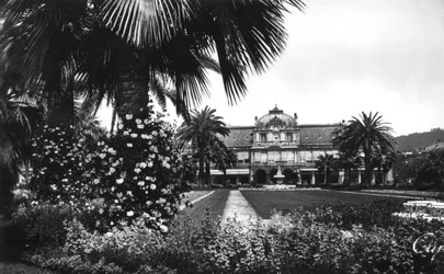 Utsikt över Albert I Gardens och kasinot, Nice, södra Frankrike, tidigt 1900-tal